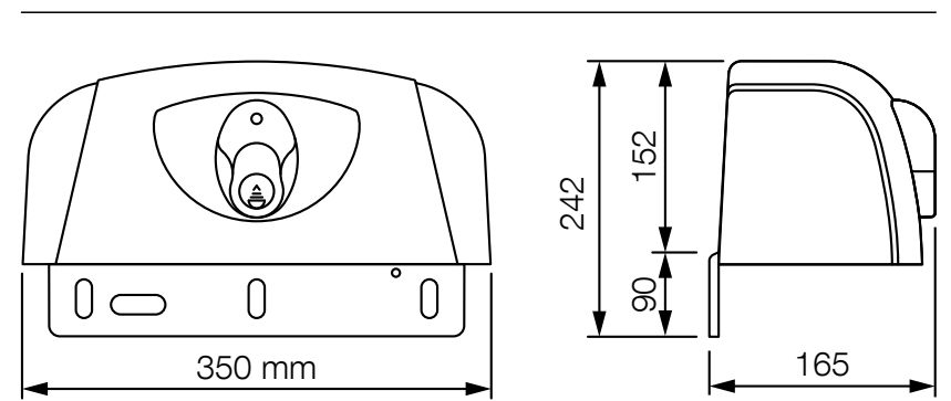 HYPPO – dimensiuni 350 × 165 × 242 mm HYPPO – dimensiuni 350 × 165 × 242 mm