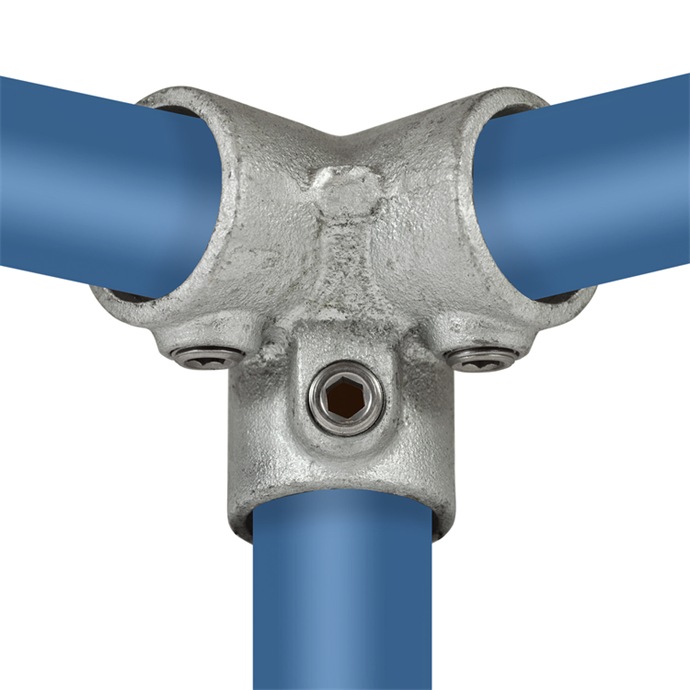 Conector galvanizat pentru țevi de 48,3 mm, tip colț superior