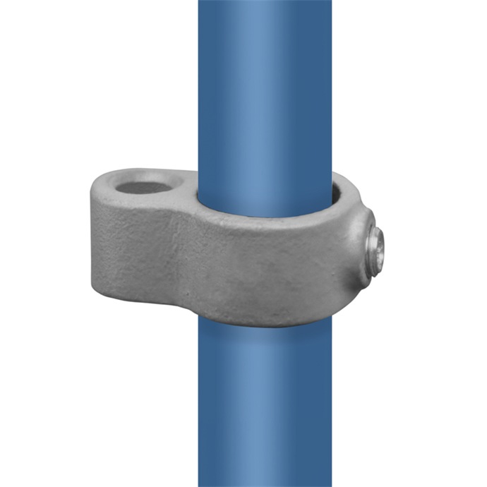 Exemplu de utilizare: balama galvanizată cu ochi pentru țeavă de 48,3 mm