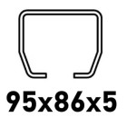 Cu profil C 95x86x5mm