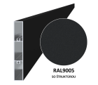 Negru RAL9005 cu structură
