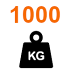 Greutatea porții: până la 1000 kg