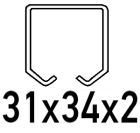 Pentru profil C 31x34x2 mm
