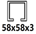 Pentru profil C 58x58x3 mm