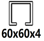 Pentru profil C 60x60x4 mm