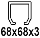 Pentru profil C 68x68x3 mm