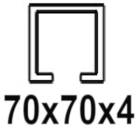 Pentru profil C 70x70x4 mm