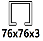 Pentru profil C 76x76x3 mm
