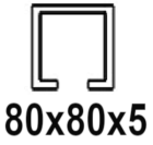 Pentru profil C 80x80x5 mm