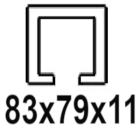 Pentru profil C 83x79x11 mm