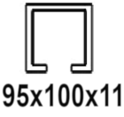 Pentru profil C 95x100x11 mm