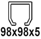 Pentru profil C 98x98x5 mm