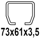 Pentru profil C 73x61x3,5 mm