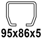 Pentru profil C 95x86x5 mm