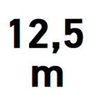 Lățimea de trecere până la 12,5 m