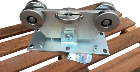 Cărucior pentru profil C 140x140x6, pentru poartă culisantă