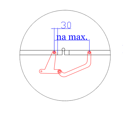 Montarea mecanismului pliant, pasul 1