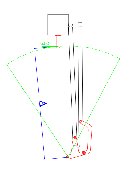 Montarea mecanismului pliant, pasul 2