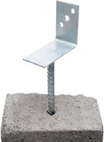 Talpă de ancorare în formă de L, de 60 mm, cu bară de armătură