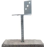Talpă de ancorare în formă de L, de 60 mm, cu bară de armătură