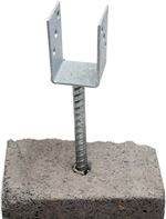 Talpă de ancorare în formă de U, de 60 mm, cu bară de armătură