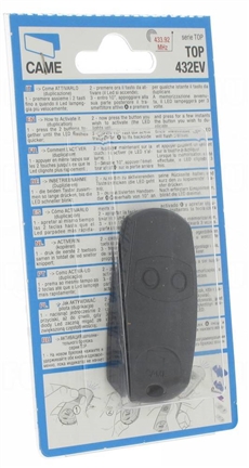 Ambalajul telecomenzii CAME Top TOP-432EV