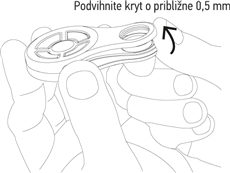 2. Ridicați puțin partea de jos a carcasei, aproximativ 0,5mm