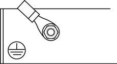 Schema de conectare a alimentării automatizării NICE Moonclever MCMC424L - împământare