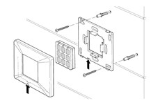 Montarea butonului wireless NiceWay în capacul NICE Opla