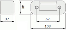 Dimensiunile opritorului yalei electrice NICE PLA11