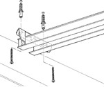 Dacă situația permite, puteți fixa șina direct pe tavan