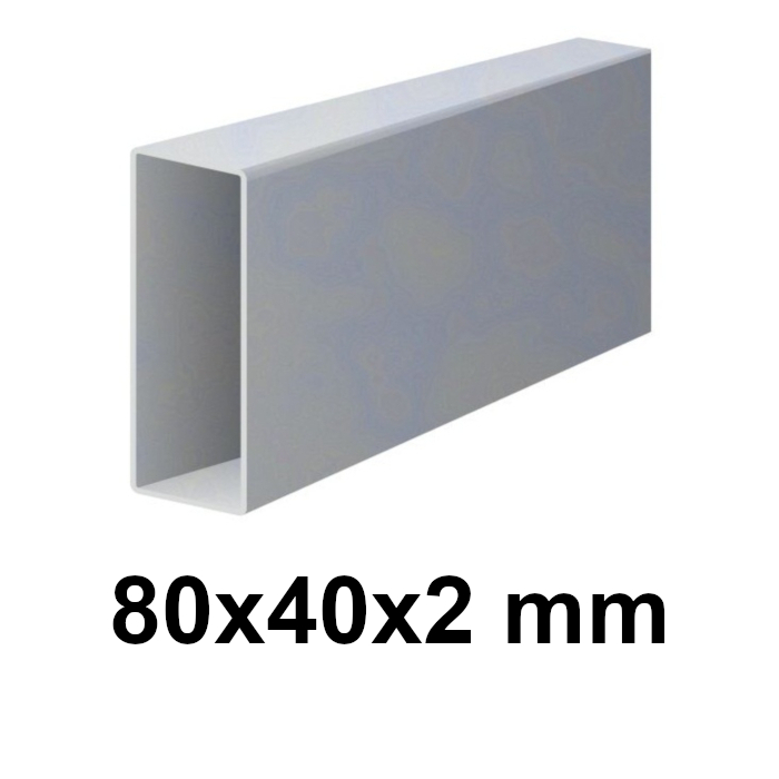 Profil zincat 80 × 40 × 2 mm