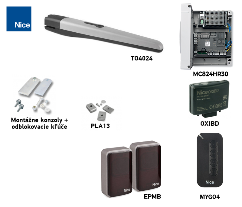 Kit de automatizare NICE Toona 4 TO4024 cu fotocelule