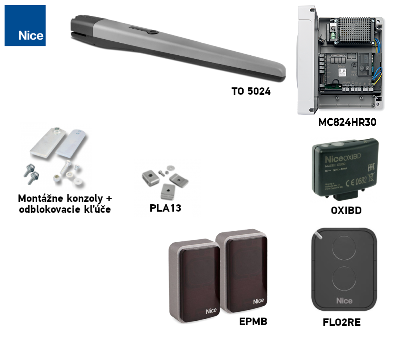 Kit de automatizare NICE Toona 5 TO5024 cu fotocelule Kit de automatizare NICE Toona 5 TO5024 cu fotocelule