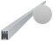 Lamelă de gard din aluminiu 20x16 mm, cu suprafață eloxată, 2 m