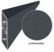Lamelă de gard din aluminiu 108x16 mm, formă de paralelogram, antracit RAL7016 cu textură, 2 m
