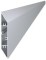 Lamelă de gard din aluminiu 108x16 mm, în formă de paralelogram, 6 m