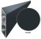 Lamelă de gard din aluminiu 108x16 mm, formă de paralelogram, antracit RAL7016, 2 m