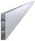 Lamelă de gard din aluminiu 80x16 mm, dreptunghiulară, fără finisaj de suprafață, 2 m