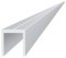 Profil de fixare din aluminiu pentru lamele, în formă de U, lățime 20,5 mm, 6 m
