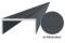 Profil din aluminiu pentru fixarea lamelelor, în formă de U, lățime 50 mm, AL-UP3, antracit RAL7016 cu textură, 3 m