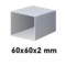 Profil tubular pătrat zincat 60x60x2 mm, 6 m